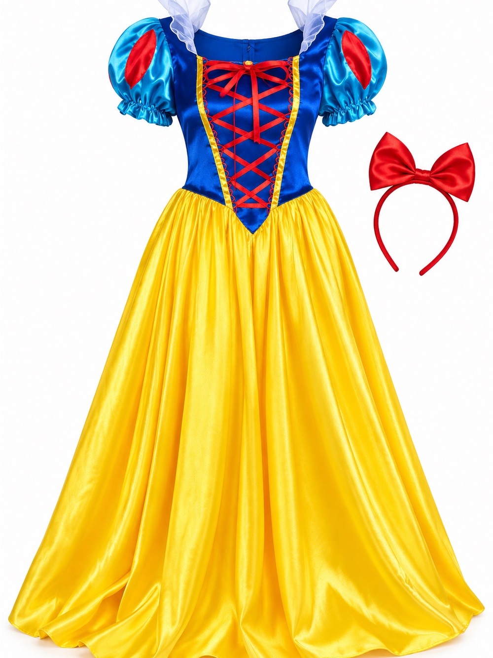 Leg Avenue Classic Snow White Costume Women’s S/P Dress + Bow Headband 2 Piece